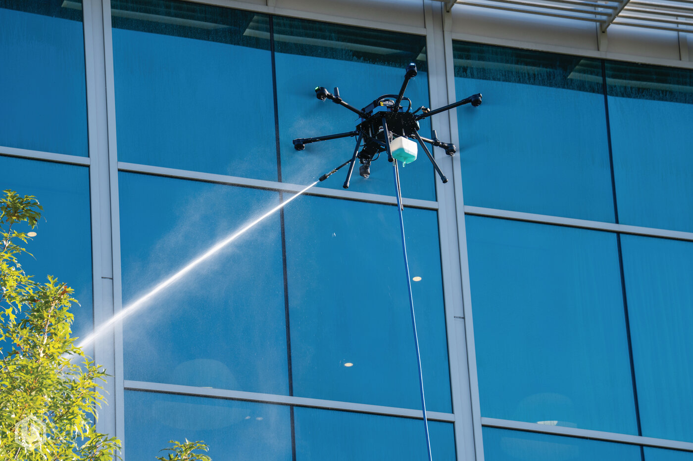 Lucid Sherpa drone — roof cleaning